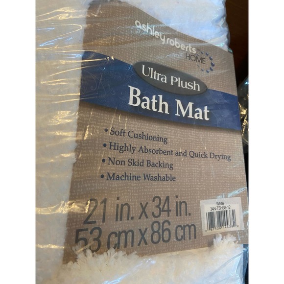 Stephan Ashley Roberts Ultra Plush Polyester Shaggy Floor Bath Non-Slip - Picture 3 of 4